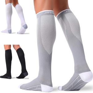 3 pares de calcetines de compresión para mujeres y hombres, calcetines para la circulación de 20-30 mmHg
