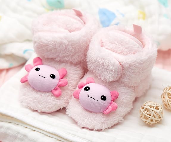 Axolotl Baby Booties Newborn Baby Shoes Animal Unisex Infant Slippers for Toddler Infant Girl Boy