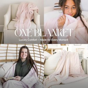 Manta de piel sintética ultra suave para sofá, cama y hogar – Esponjosa, cálida y lujosa – Colección Posh (Mediana, 50x60 pulgadas)